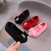 Детские кожаные туфли на плоской подошве, детские повседневные туфли-бобс