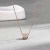 Full Diamond Small Waist Necklace Women's Geometric Simple Fashion Versatile Light Luxury Niche Circle Collarbone Chain Women