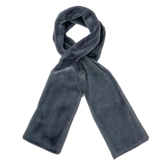 Шарф со скрытой молнией однотонный мягкий удобный теплый унисекс зимний шарф кошельки телефоны карман искусственный мех шарф-петля