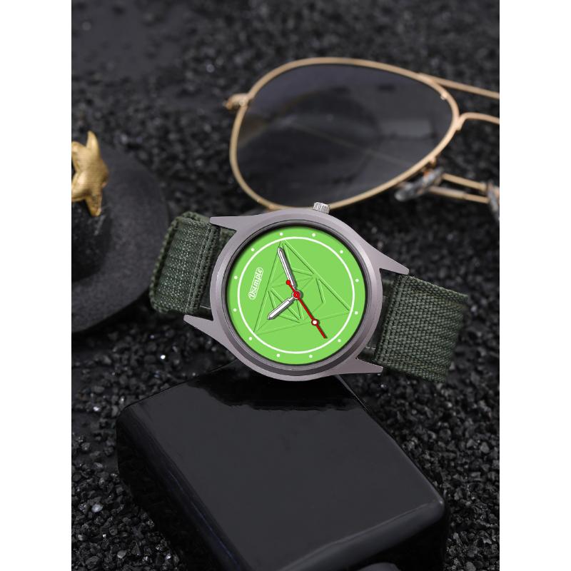 Nylon Band Watch Fashion Quartz Sports Watches Luminous Round Dial Wristwatches Canvas Watches for Men Reloj Hombre