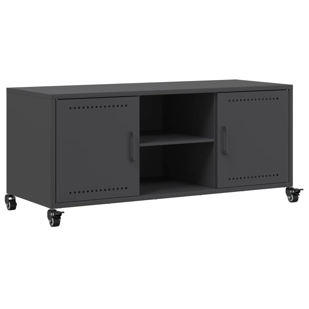 TV Stand Black 100.5 x 39 x 43.5 cm Steel