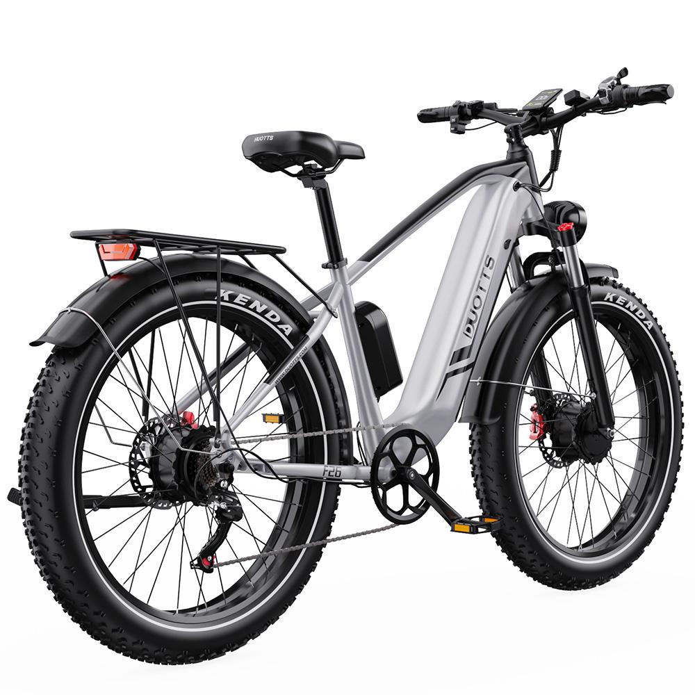 Электровелосипед DUOTTS F26 750Втx2 Мотор LCD Дисплей 48В 20Ач 26" Широкие Шины Электровелосипед Для Взрослых Максимальная Скорость 50 км/ч Серый