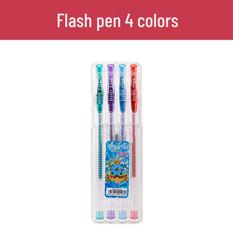 Набор цветных гелевых ручек в полипропиленовой коробке с откидной крышкой для студентов