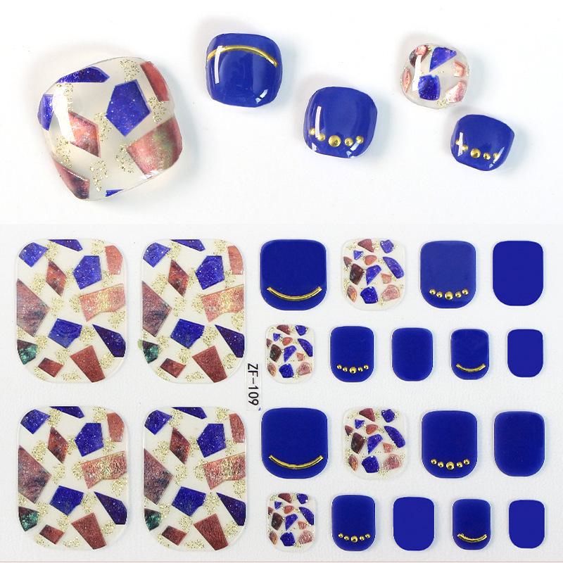 Наклейки на ногти с 3D-ромбовидным узором: Водостойкий, долговечный, отбеливающий для ног