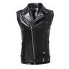 New Men's Slim Fit Motorcycle Leather Vest For Casual Men's Slim Fit PU Leather Vest