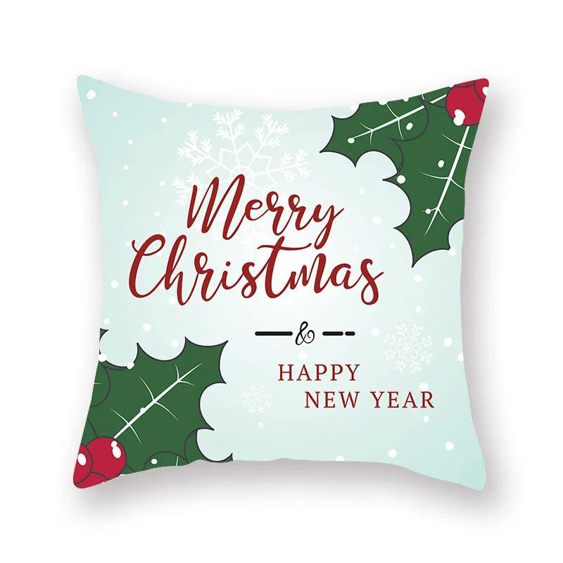 Christmas Themed Pillowcases Car Accessories Office Santa Claus Living Room Sofa Home Pillowcases
