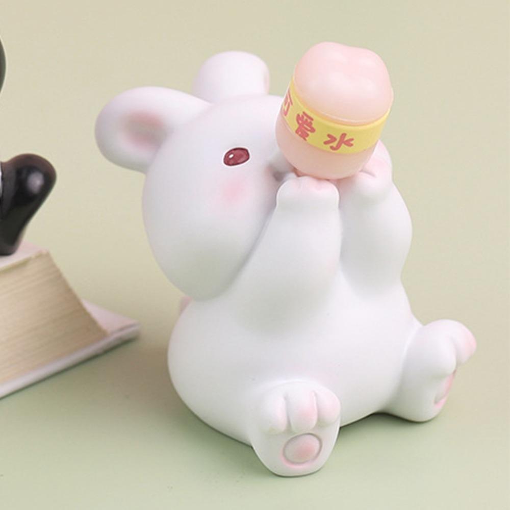 Drinking Coke Pose Cute Animal Ornament Small Size Desk Dashboard Decor  Dashboard Decoration