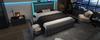 Upholstered Bed USB Type C Charging LED Lighting and 4 Drawers, Youth Beds 160x200cm Double Bed Frame, Wooden Slatted Frame, Grey (Without Mattress)