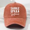 SADDLE Printed Soft Top Baseball Cap for Men and Women Fashionable Outdoor Hat Adjustable