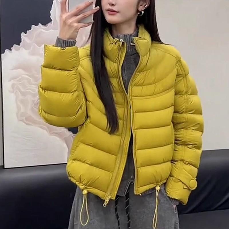 Turtle back ribs women's short stand-up collar down jacket women's new duck down women's clothing Korean version loose winter HD