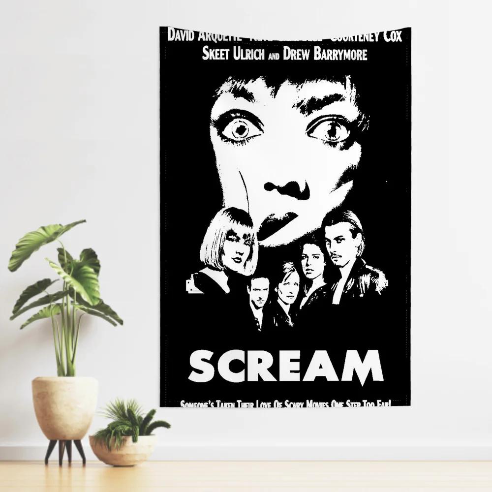 Американский Триллер Саспенс Фильм SScream Гобелен Декор Комнаты Настенная Ткань Вечеринка Подвесной Фон Декор Комнаты Детская Комната