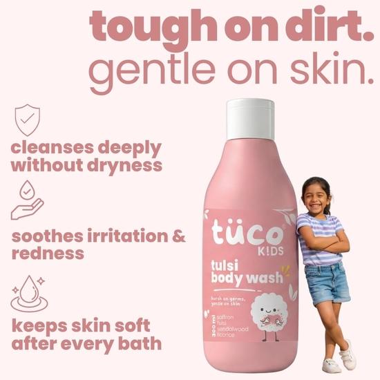TuCo® Intelligent Kids Мягкий гель для душа 300 мл с тулси, шафраном, сандаловым деревом Доказанная эффективность