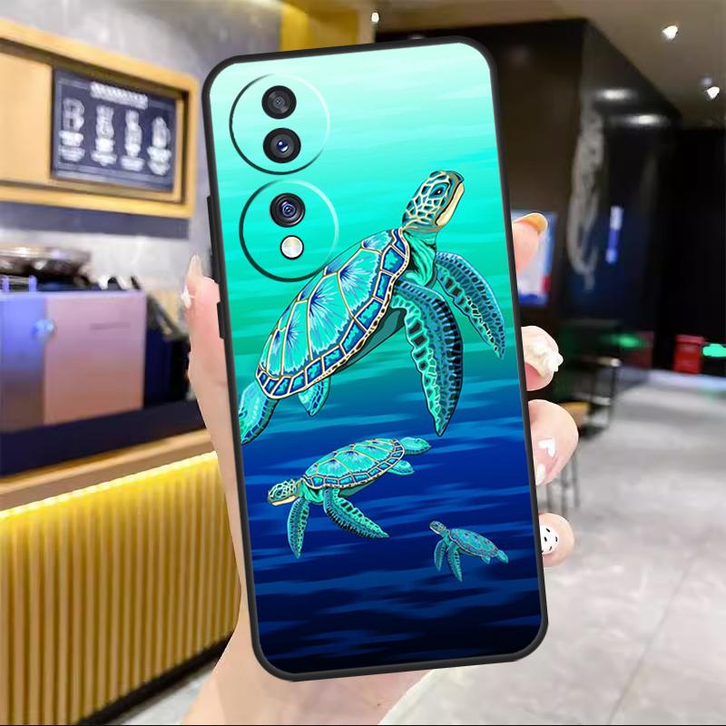 Морская Черепаха Бирюзовый Океанская Жизнь Для Honor Magic 6 7 8 Pro Чехол Для Honor 90 70 50 Lite 400 200 X8c X8b X9a X9b X9c X9d Win RT