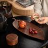 Деревянный поднос для чая с подставкой и отсеками для закусок, из грецкого ореха
