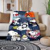 This adorable 3D Snoopy cartoon flannel blanket is comfortable and soft, perfect for use in bedrooms, beds, sofas, picnics, and