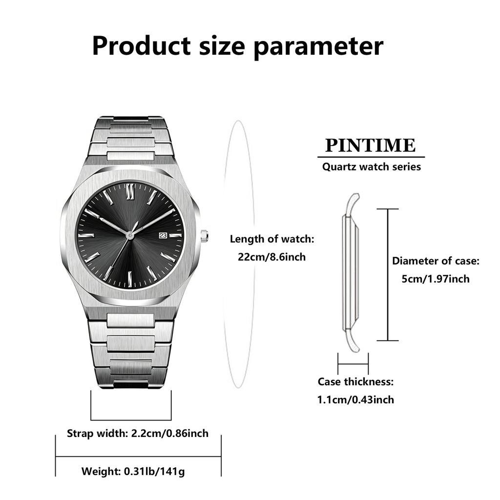 1pc Men's Quartz Watch, with Circular Date Display, Fashionable Wristwatch, Suitable for Daily Wear and as a Gift for Father's D