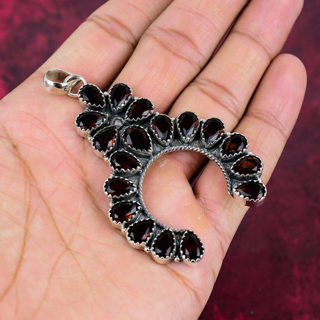 Ювелирное изделие кулон с цитрином, Ювелирное изделие ручной работы из стерлингового серебра 925 пробы, Прекрасное ювелирное изделие кулон для женщин