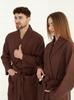 Unisex Waffle Bathrobe Long With Pockets, 100% Cotton, Quick-Drying, M