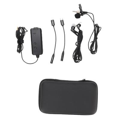 Петличный микрофон-петличка, микрофон Plug and Play, усилитель микрофона, микрофон с клипсой, с наушниками для мониторинга для видеозаписи