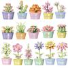 Educational Toys Succulent Potted Model Home Desk Plant Decor Eternal Bouquet Toy For Adults