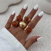 Chunky Gold Rings for Women Non Tarnish Adjustable Stackable Statement Rings for Women Chunky Ring Set Statement Jewelry Sets