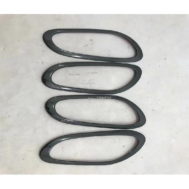 For Nissan Navara NP300 2017 2018 Carbon Fiber Interior Inner Door Handle Catch Cover Trim erting Panel Car Accessories