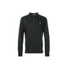 Polo Logo Embroidered Solid Long Sleeve Polo Shirt Men Tops Black 710671785-002