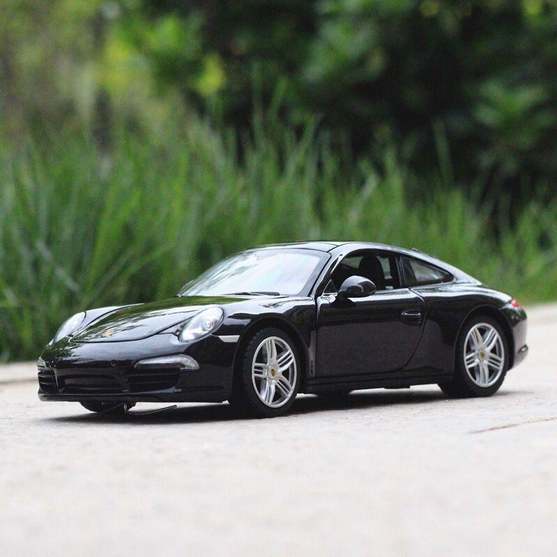 1:24 Porsche 911 Carrera S, игрушечный автомобиль из сплава, литой автомобиль, модель автомобиля, миниатюрная масштабная модель автомобиля для детей, гараж