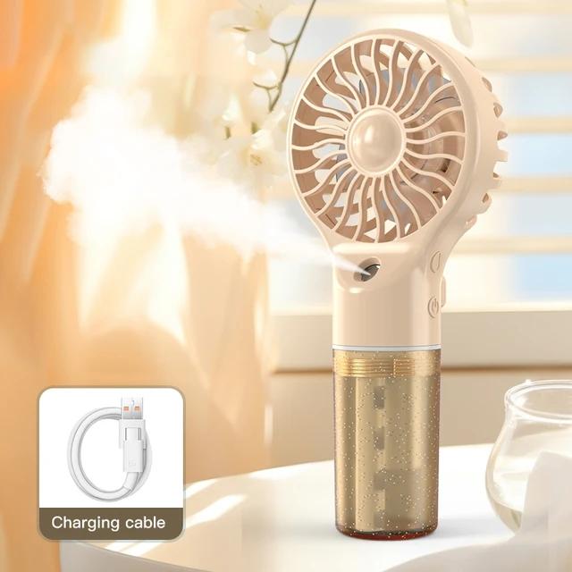 Hot Selling Handheld Mini Fan, Foldable, Portable Neck Hanging Fan, 5-speed USB Charging Fan with Phone Holder and Display Scree