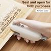 3-in-1 Magnetic Food Sealer Portable USB Rechargeable Snack Bag Sealer with Cutter Mini Heat Sealing Machine for Kitchen Travel