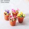 1:12 Dollhouse Miniature Mini Potted Plant Dollhouse  Fairy Garden Miniature Flower Plant Diy Dollhouse Accessories
