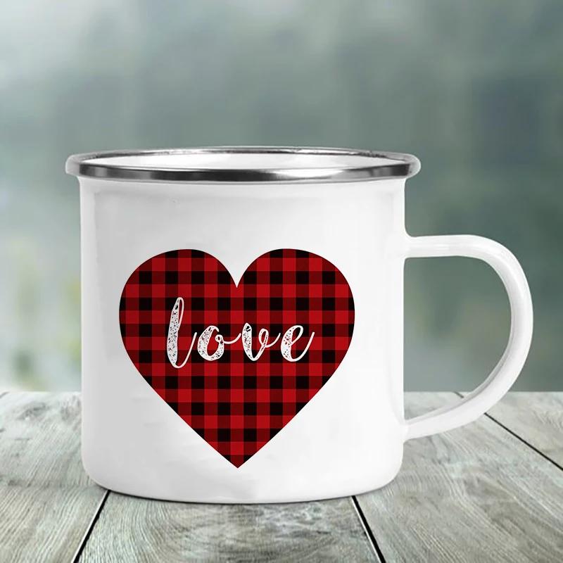 Лучший друг Печать Креативный Ретро Чай Сок Молоко Эмалированная Чашка Кофейная Кружка Вино Напитки Чашки Кемпинг Подогреваемая Посуда Для Питья Кружки Лучшие Подарки