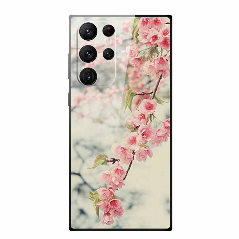 Tempered Glass Case For Samsung Galaxy S25 Ultra Case S 25 Ultra Hard Back Cover Soft Bumper For Samsung S23 S22 S24 Ultra Case