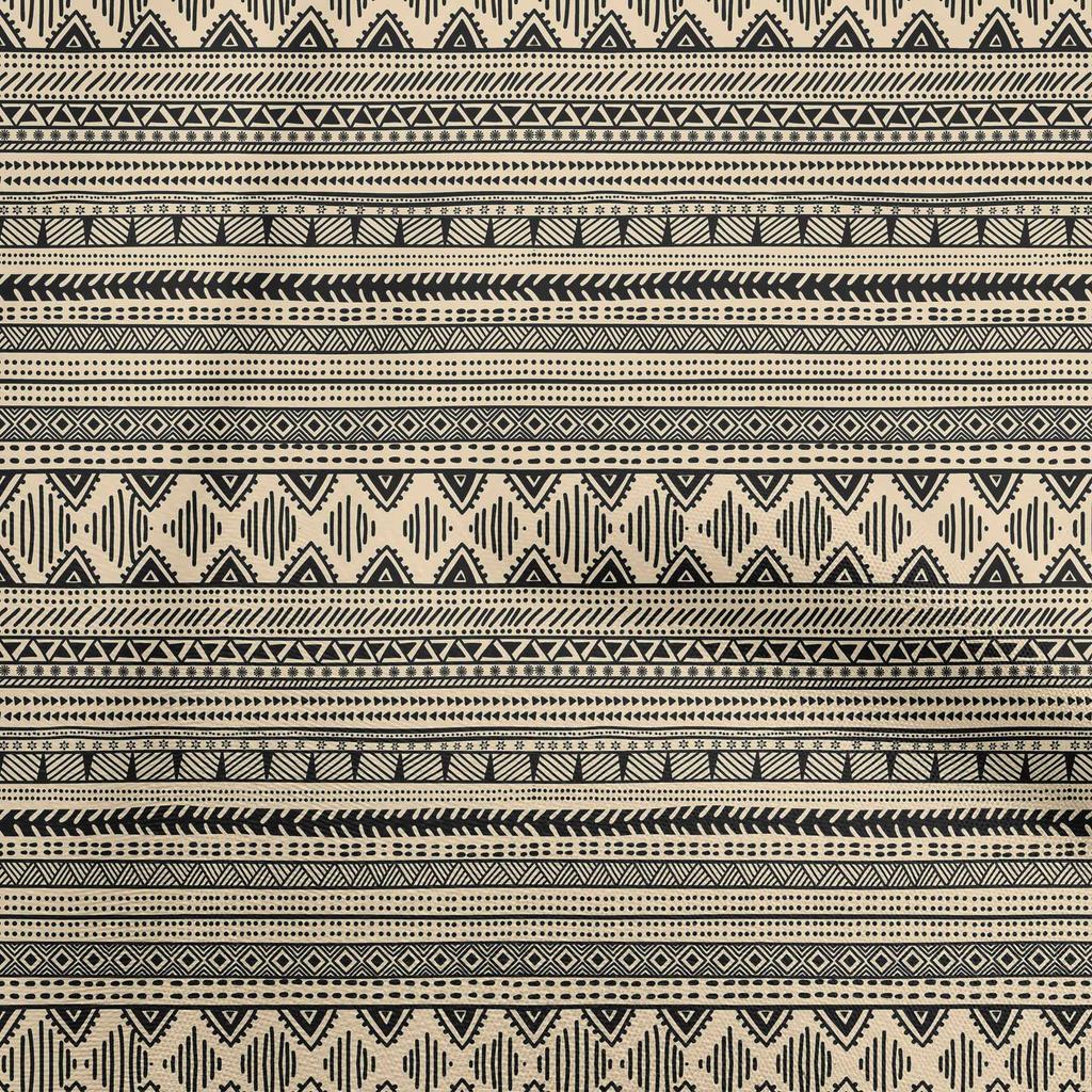 oneOone Cotton Flex Beige Fabric Tribal  Diy Clothing Quilting Fabric Print Fabric By Yard 40 Inch