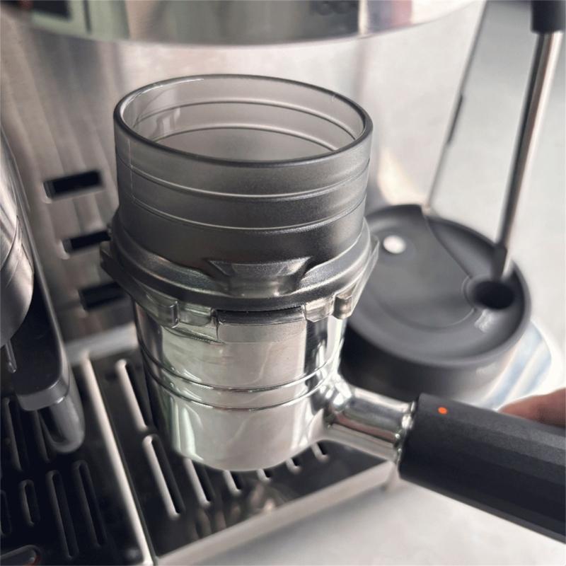 Anti Splash Portafilter Attachment Reduces Coffee Waste Heat Resistant Ergonomic Design for Home and Commercial Use