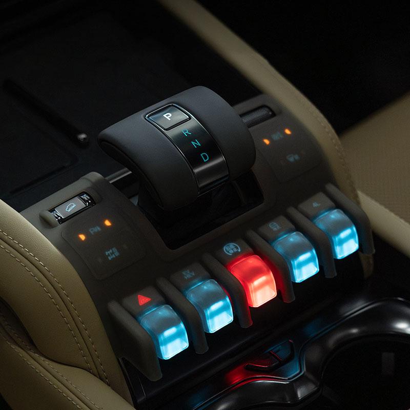 Car Central Control Button Silicone Pad Fit for BYD Leopard 8 Leopard 5 Titanium 3 2024 2025 Auto Gear Panel Protective Cover