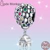 Plata Charms Of Ley 925 Silver Starry Sky Charms Air Balloon Charm Fit Fashion 925 Original Bracelets Pulseira Diy