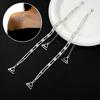 1 Pc Rhinestone Shoulder Strap Silver Rhinestone Bra Shoulder Chain Jewelry Adjustable Underwear Strap for Festival Rave Bridal Wedding Dress