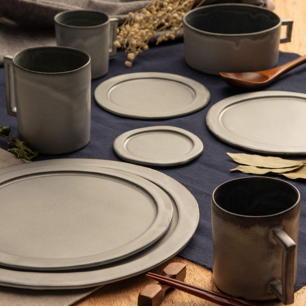 Rikizo Plate Beignet White Diameter 24 x Height Made in Japan 0.5cm R-892510