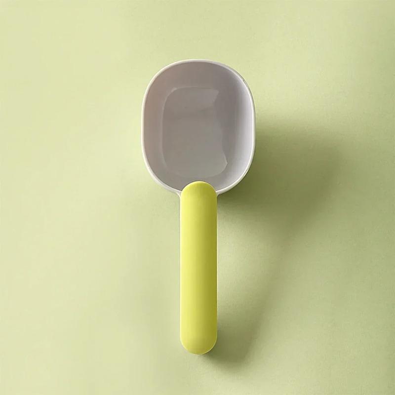 1Pcs Measuring Spoon with Bag Clip Sealing Long Handle Cute Scoop Rice Digging Flour Digging Rice Baking Pet Feeding Dog Cat Food