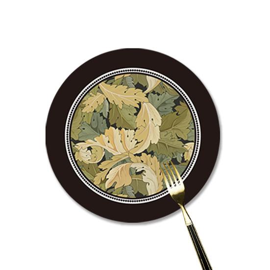 Винтажная впитывающая подставка под стакан с этническим цветочным узором из ткани, быстросохнущий диатомитовый коврик для горячих и холодных напитков