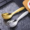 Толстые суповые ложки с короткой ручкой Ложка из нержавеющей стали Кухонная лопатка для риса Большая столовая ложка Можно мыть в посудомоечной машине
