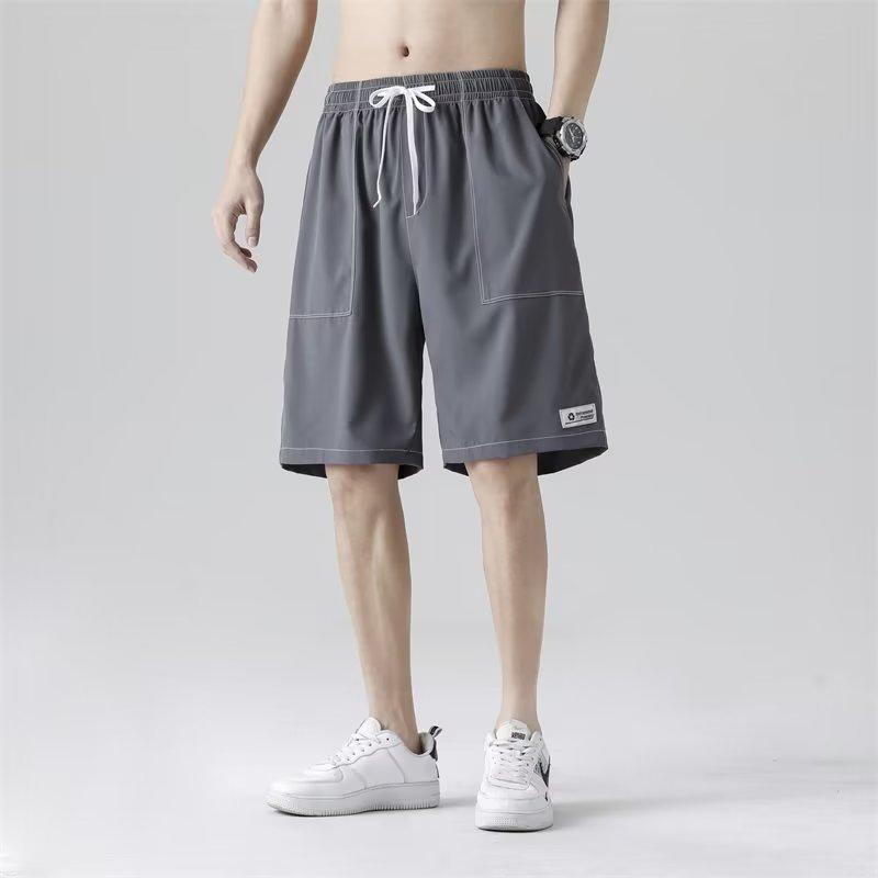 Летние модные капри, свободные шелковые винтажные модные повседневные молодежные верхняя одежда, шорты, модные мужские