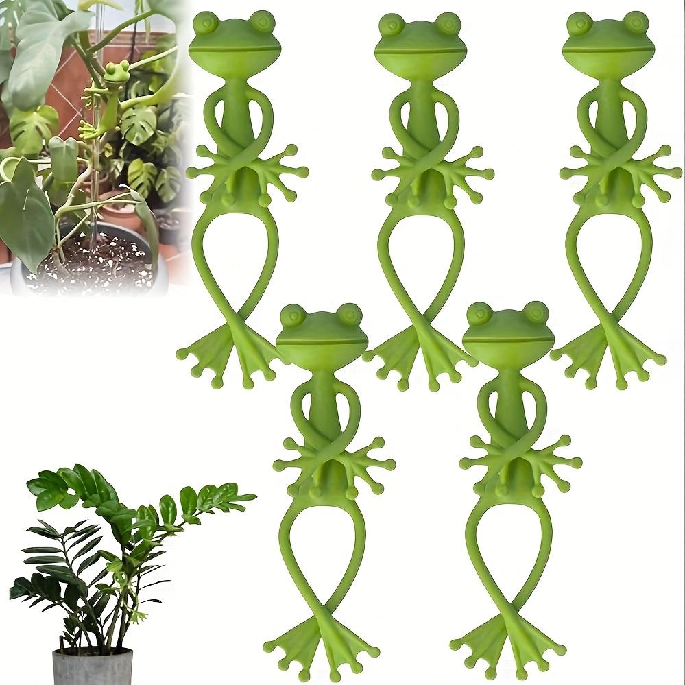 1/2/5 Pcs Frog Shaped Plant Tie Reusable Cable Wire Garden Plant Vine Flower Vegetable Clip Adjustable Flexible Supporter