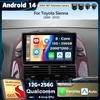 Android 14 Carplay Auto для Toyota Sienna 2004 2005 2006 - 2010 Автомобильный радиоприемник 4G WIFI Плеер Мультимедиа srereo Навигация Видео BT