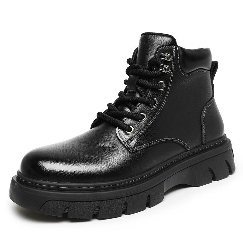 Fashion Genuine Leather Men's Boots Fashionable Classic Styles Outdoor Leisure Business Party Daily Office Motorcycle High-quality Shoes