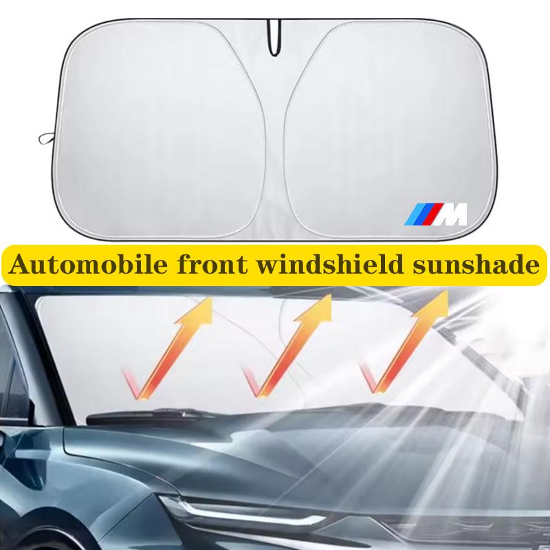 DLCP9 Car Sunshade Cover Windshield Visor Protector Cover Foldable For BMW M Power X1 E84 X3 F25 X5 E53 X6 E71 IX3 I3 320i 330d M4 1 3