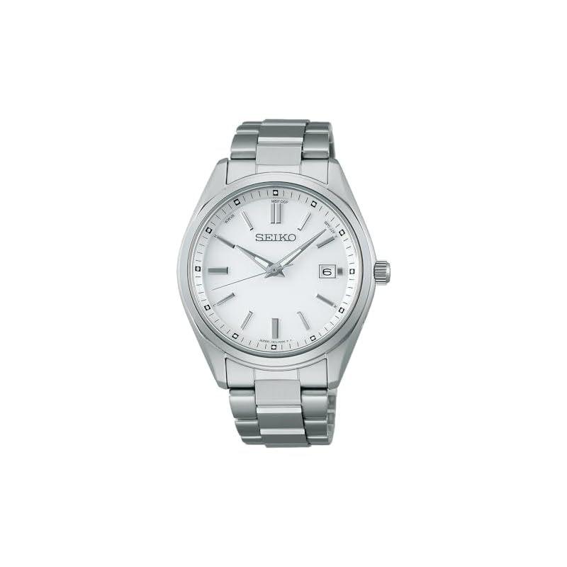 [Часы Seiko] SEIKO SELECTION SBTM317 Мужские наручные часы японского производства, с солнечной батареей, радиоконтролем, календарем даты, белым циферблатом, водозащитой 10 АТМ
