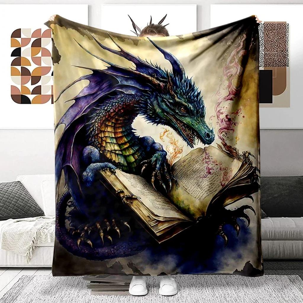 Animal Dragon Blanket Ultra Lightweight Soft Plush Flannel Throws Blanket for Sofa Bed Couch Best Office Gifts  Demogorgon