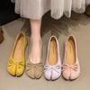 Женские балетки с бабочкой и узлом, модные туфли без застежки на плоской подошве, удобные туфли-балетки с мягкой подошвой